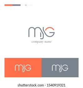 Letters M J G Joint logo icon vector element.
