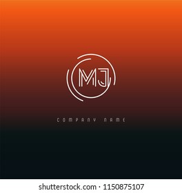 Letters M J Joint logo icon vector template.
