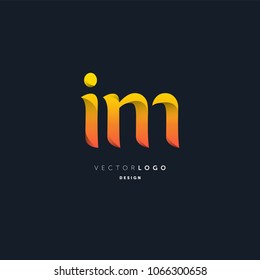 Letters I & M joint logo icon vector element.