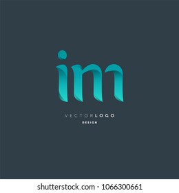 Letters I & M joint logo icon vector element.