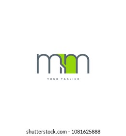 Letters M & M joint logo icon vector template.