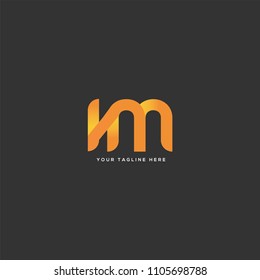 Letters I M joint logo icon vector template.
