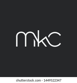 Letters M K C Joint logo icon vector element.