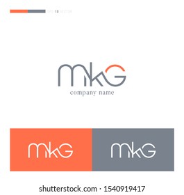 Letters M K G Joint logo icon vector element.