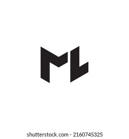 Letras M y L símbolo de logotipo simple fresco vector
