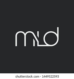 Letters M L D Joint logo icon vector element.