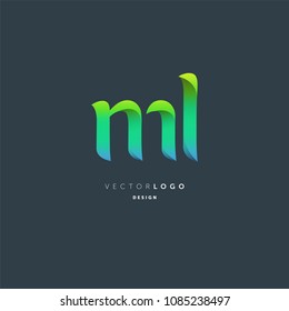 Letters M L joint logo icon vector element.