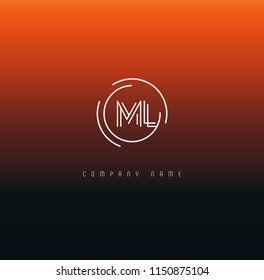 Letters M L Joint logo icon vector template.
