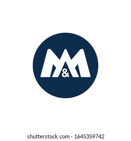 Logotipo de las letras A & M con un diseño sencillo y elegante. el concepto de uso mínimo y limpio. apto para la moda, bienes raíces, personal, ropa y otros