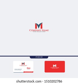Letters M , M&W joint logo icon with business card vector template