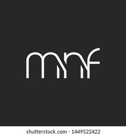 Letters M N F Joint logo icon vector element.