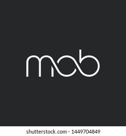 Letters M O B Joint logo icon vector element.