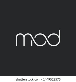 Letters M O D Joint logo icon vector element.