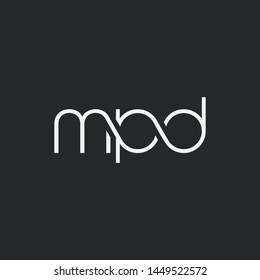 Letters M P D Joint logo icon vector element.