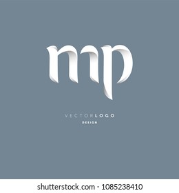Letters M P Joint Logo Icon Vector Element.