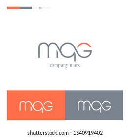 Letters M Q G Joint logo icon vector element.