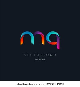 Letters M Q, M & Q logo, multi colour letters icon vector template.

