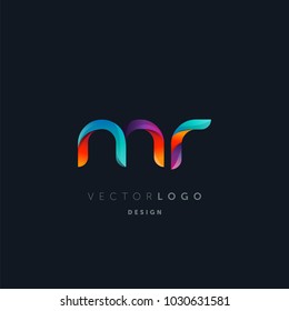 Letters M R, M & R logo, multi colour letters icon vector template.

