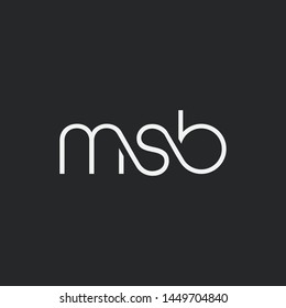 Letters M S B Joint logo icon vector element.