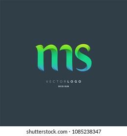 Letters M S joint logo icon vector element.