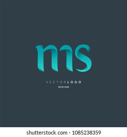 Letters M S joint logo icon vector element.