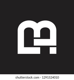 letters m simple geometric line logo vector