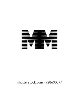 letters m m speed design logo vector