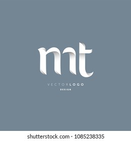 Letters M T joint logo icon vector element.