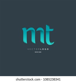 Letters M T joint logo icon vector element.
