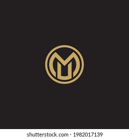 Letters M U logo. Vector illustration.