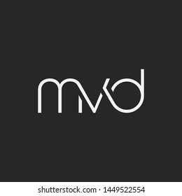 Letters M V D Joint logo icon vector element.