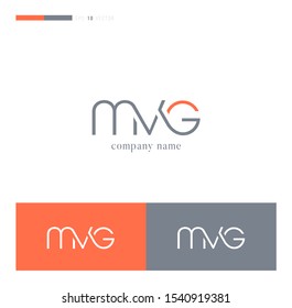 Letters M V G Joint logo icon vector element.
