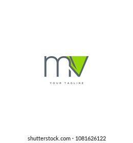 Letters M & V joint logo icon vector template.