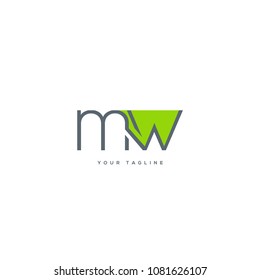 Letters M & W joint logo icon vector template.