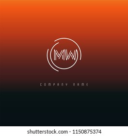 Letters M W Joint logo icon vector template.
