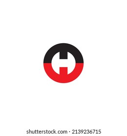 Letters M and W, letter H. circle. simple symbol logo vector