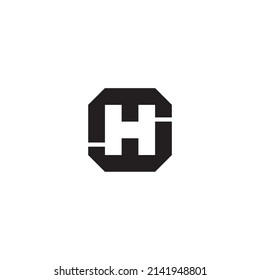 
Letters M and W outline square shape simple symbol logo vector