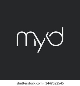 Letters M Y D Joint logo icon vector element.