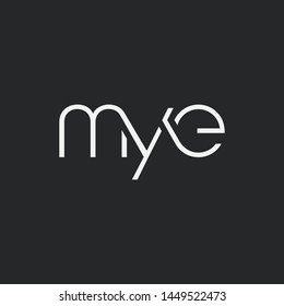 Letters M Y E Joint logo icon vector element.