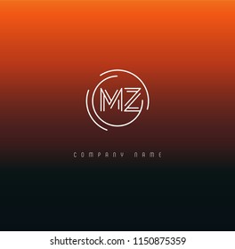 Letters M Z Joint logo icon vector template.
