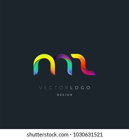 Letters M Z, M & Z logo, multi colour letters icon vector template.

