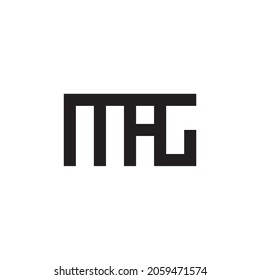 
letters M,A and G simple symbol logo vector