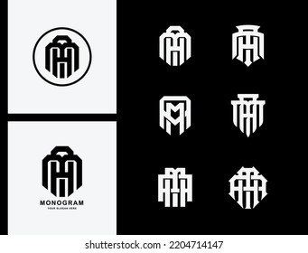 Letters AM or MA monogram template logo initial for clothing, apparel, brand