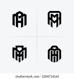 Letters AM or MA monogram template logo initial for clothing, apparel, brand