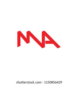 letters ma simple geometric lines logo 
