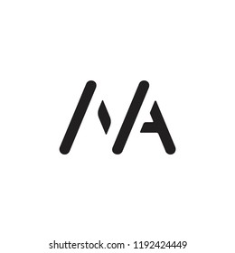 letters ma simple geometric logo vector