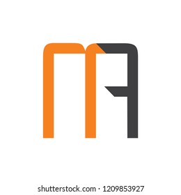 letters ma simple geometric logo 