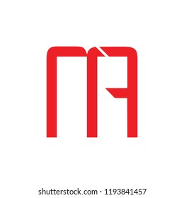 letters ma simple linked design logo
