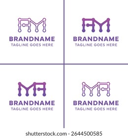 Letters AM and MA Technology Logo, symbolize progress, innovation, and digital excellence