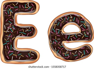 The letters are made as ginger cookies coated with chocolate and sprinkles.